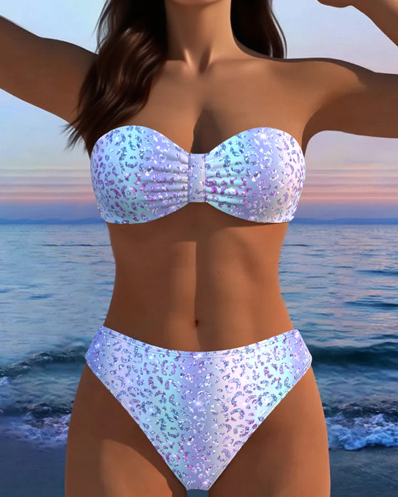 Bikini Leopardprint Bandeau