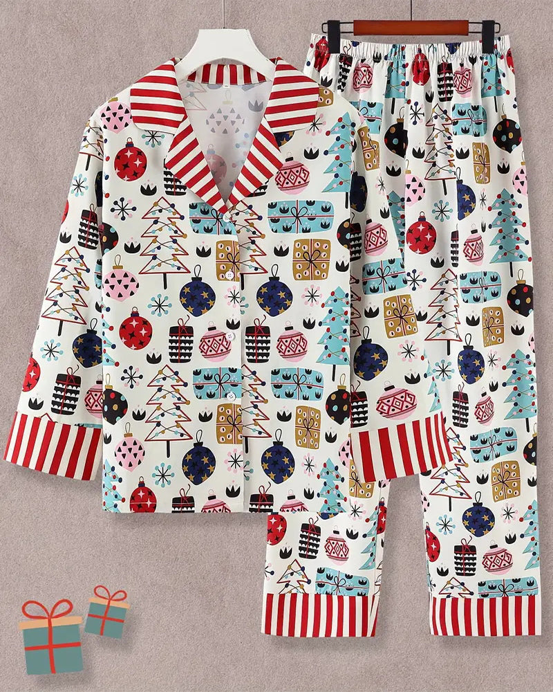 To-delt loungewear sæt med print