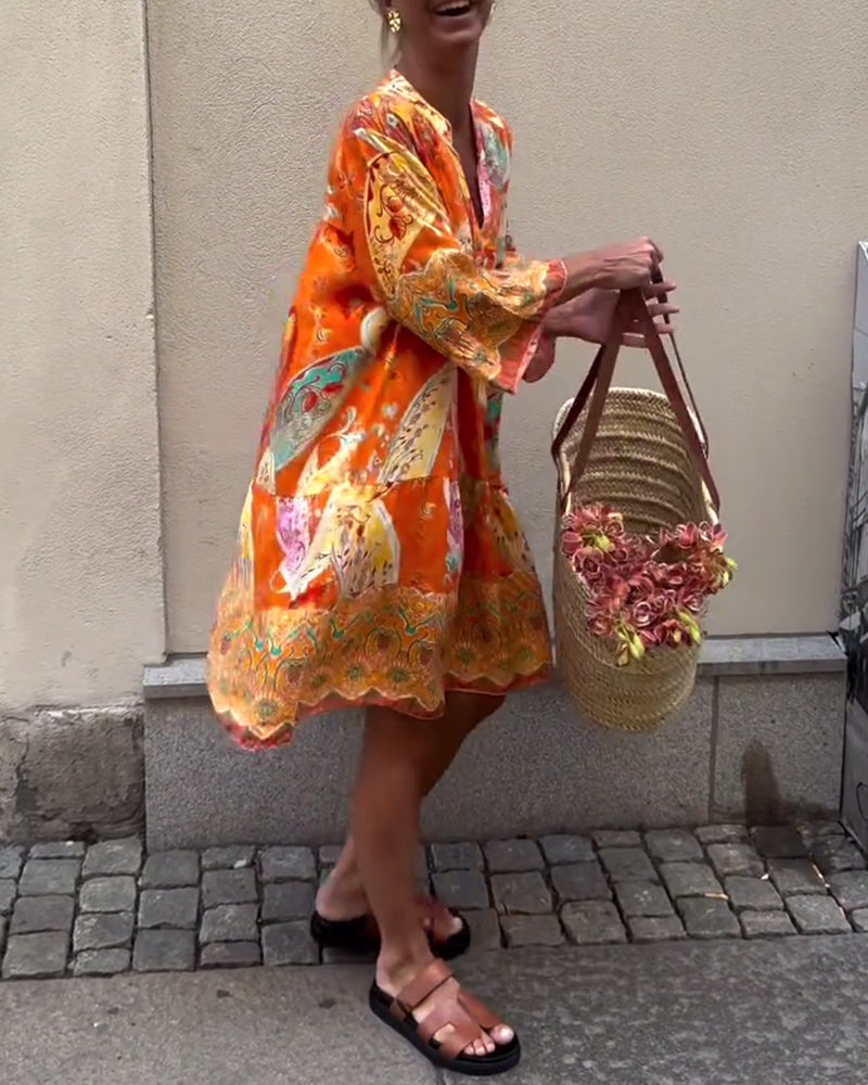 Bohemisk Kjole Med Modemønster