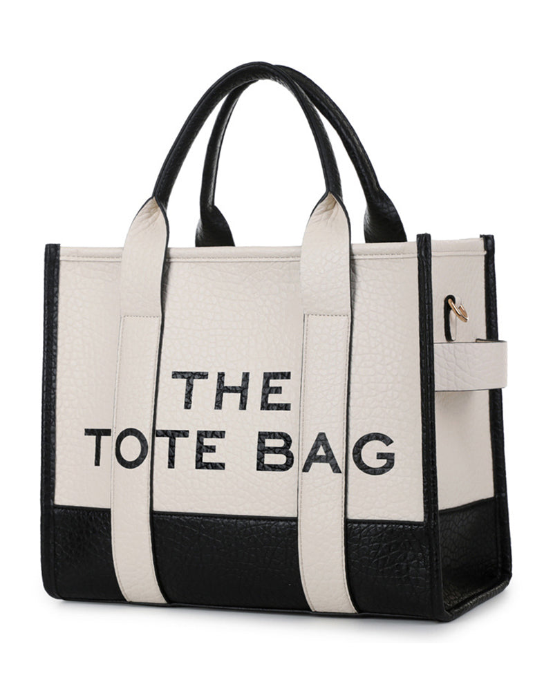 Tofarvet mode tote bag