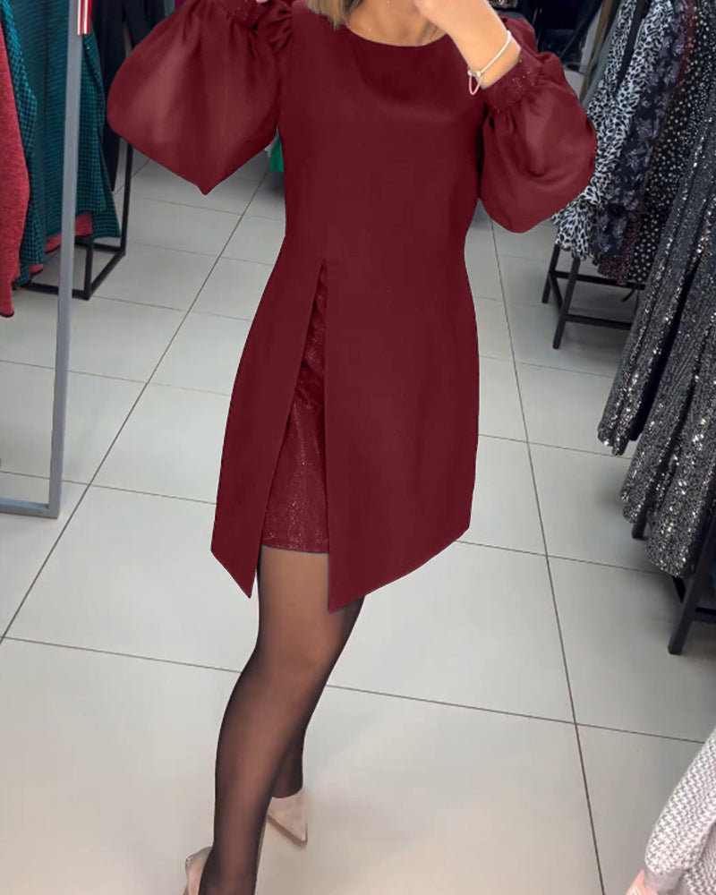 Elegant sort A-linje kjole