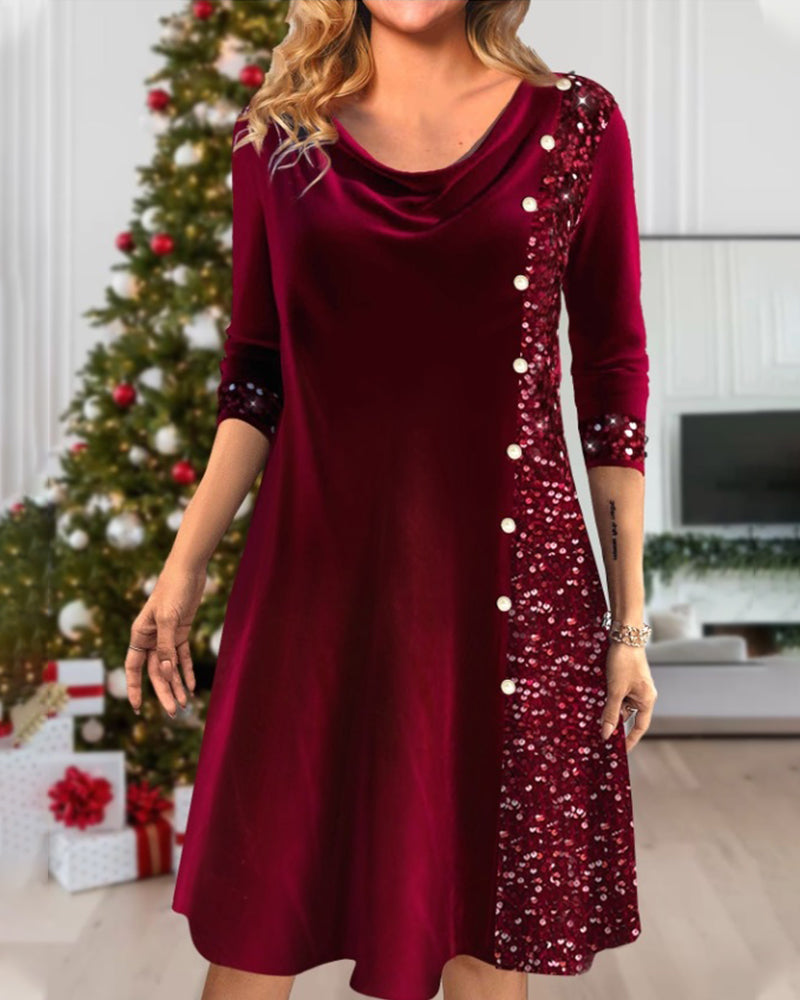Elegant kjole med pailletter