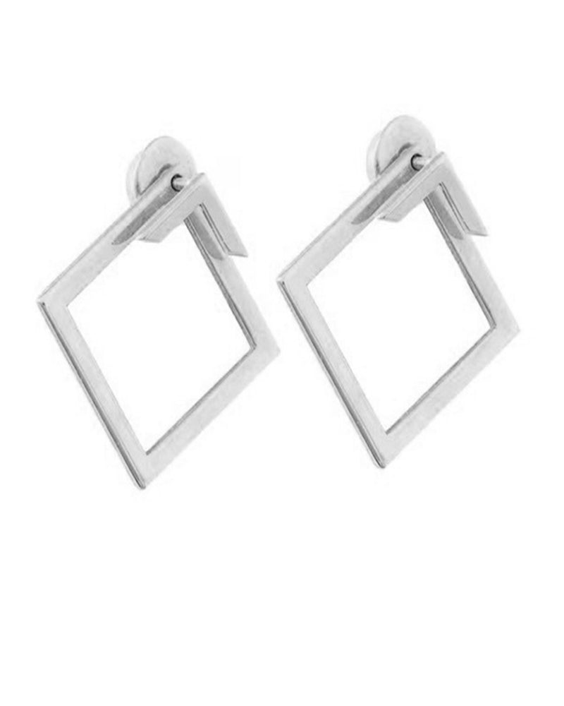 Enkle elegante diamantformede øreringe