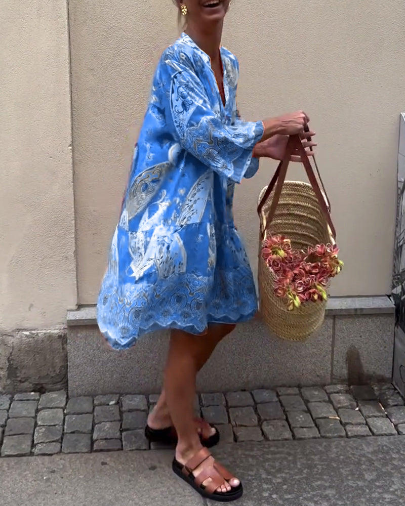 Bohemisk Kjole Med Modemønster