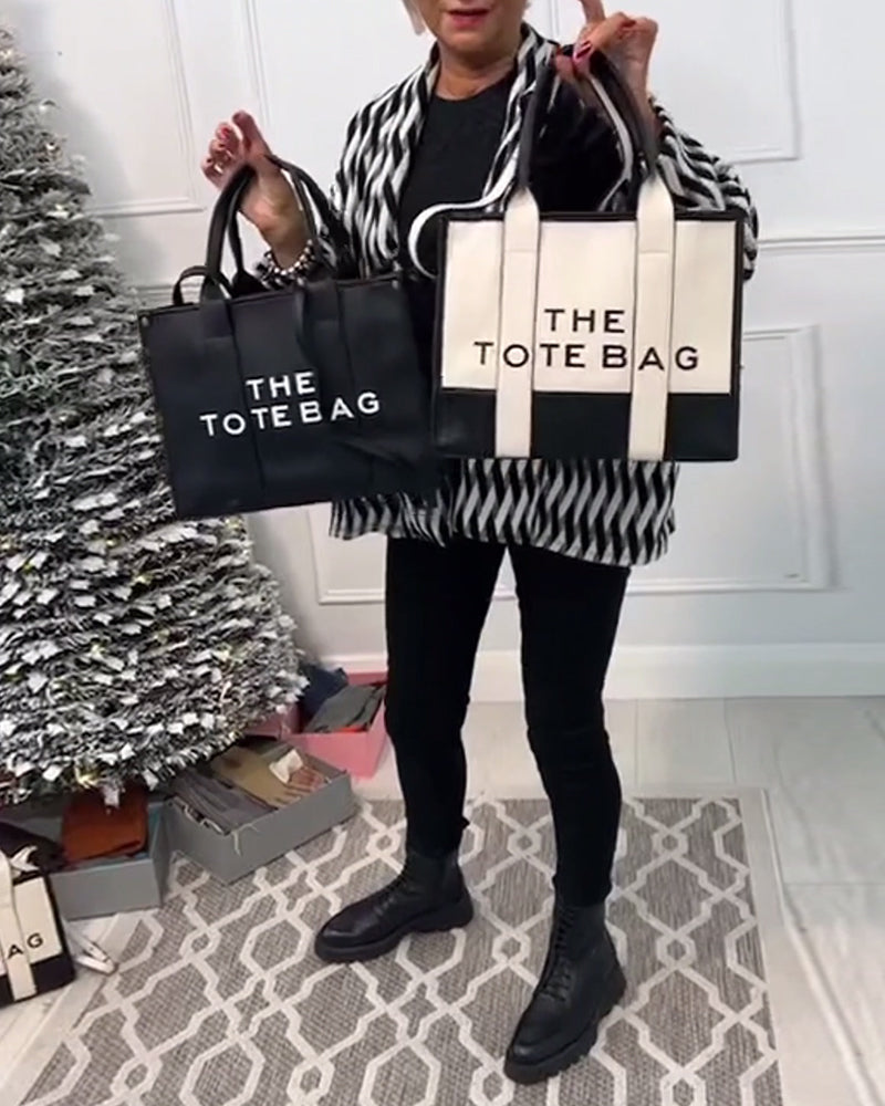 Tofarvet mode tote bag