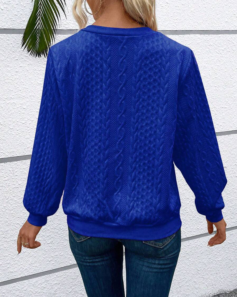 Langærmet lyserød sweatshirt med lynlås