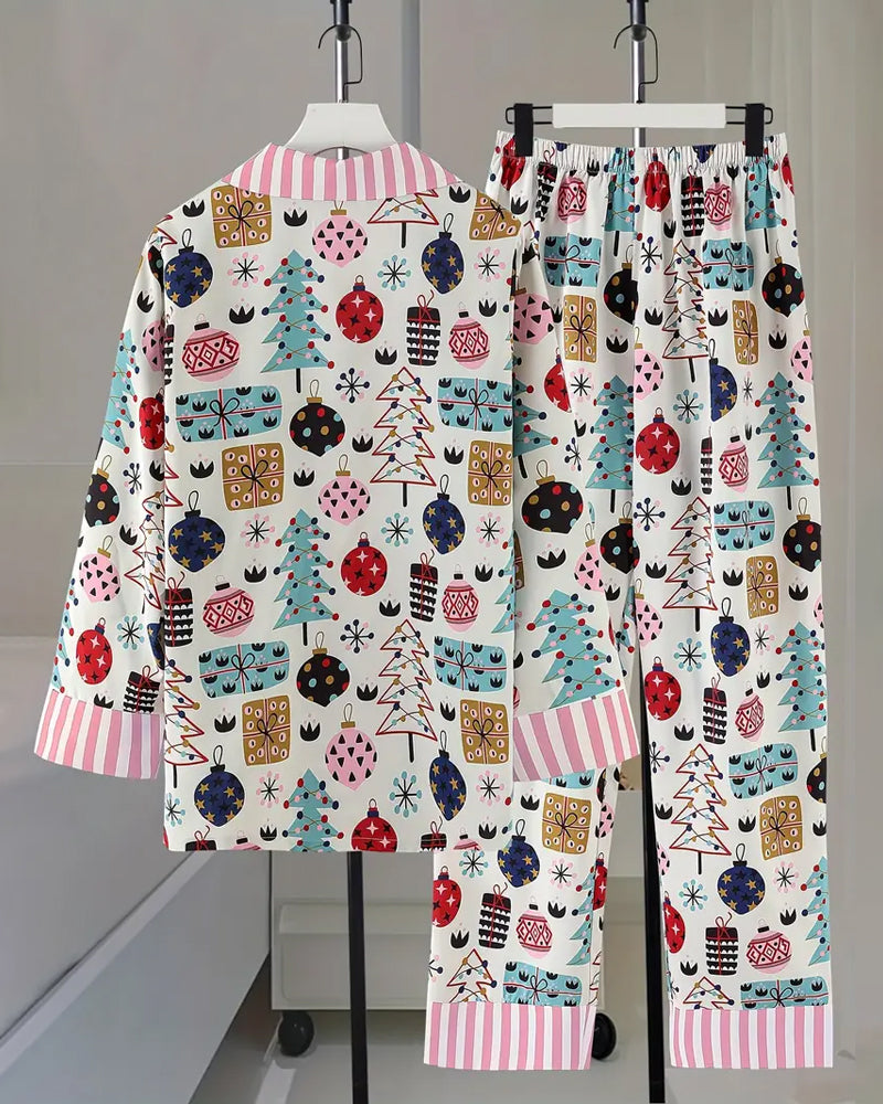 To-delt loungewear sæt med print