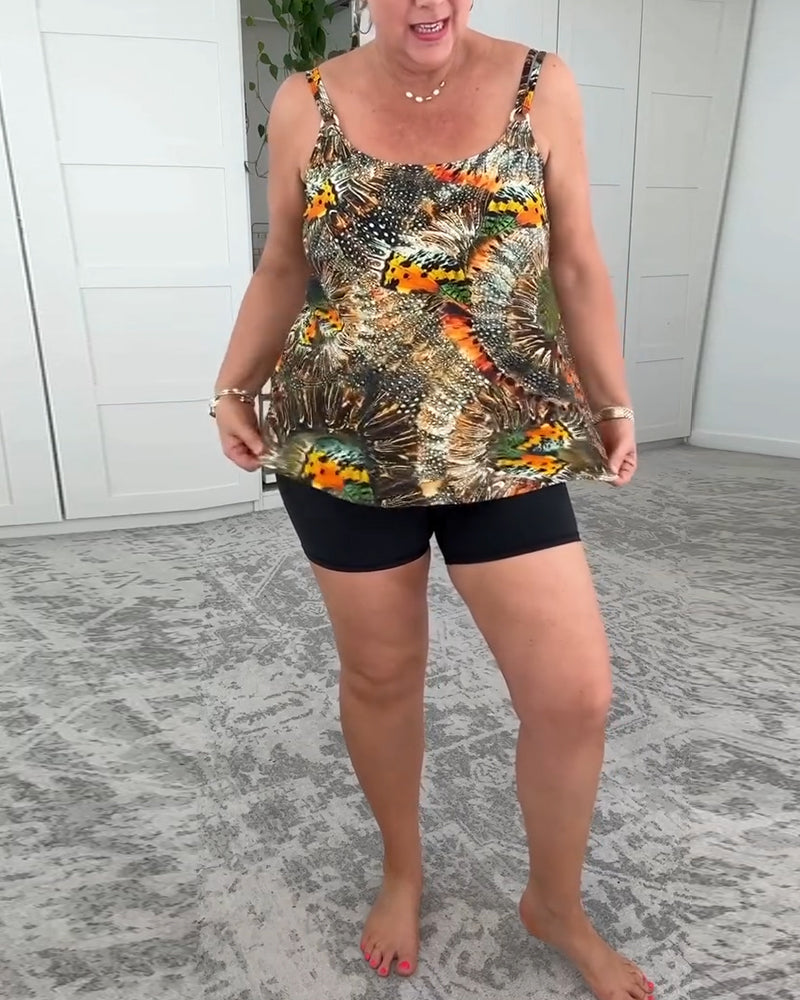 Badedragt To-Delt Trykt Boksershorts