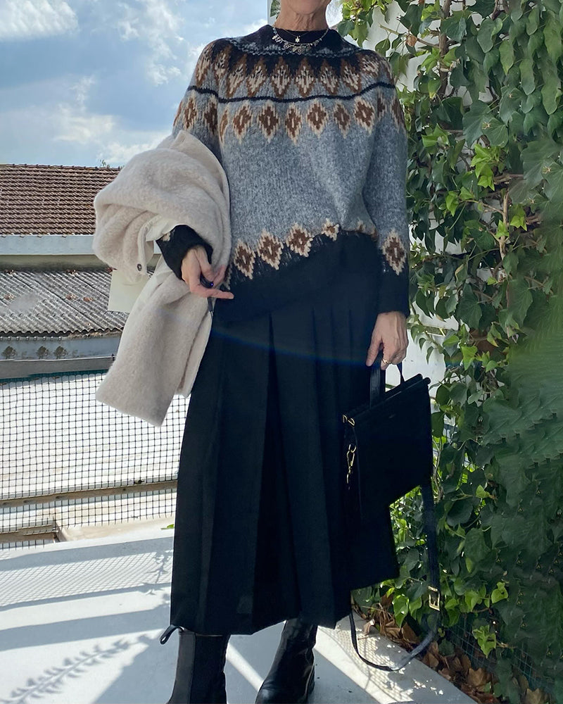 Polarsweater med rund hals