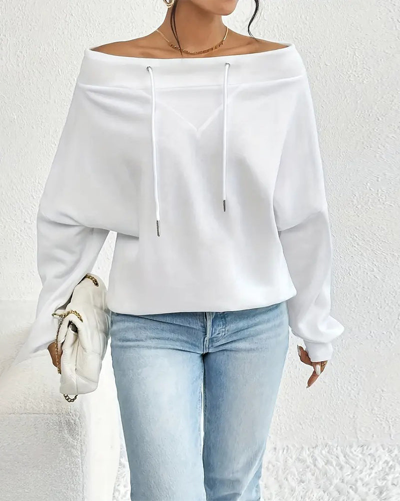Sweatshirt Mode Ensfarvet