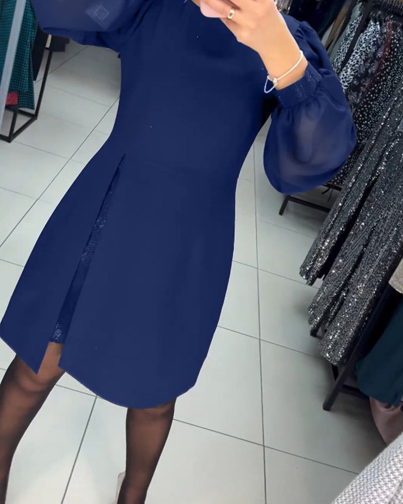 Elegant sort A-linje kjole