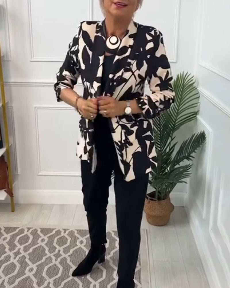 Blazer med print