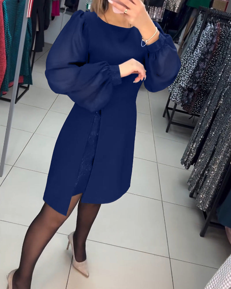 Elegant sort A-linje kjole