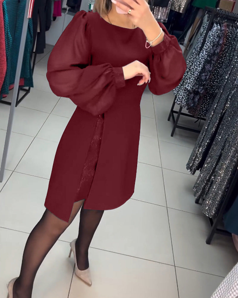 Elegant sort A-linje kjole