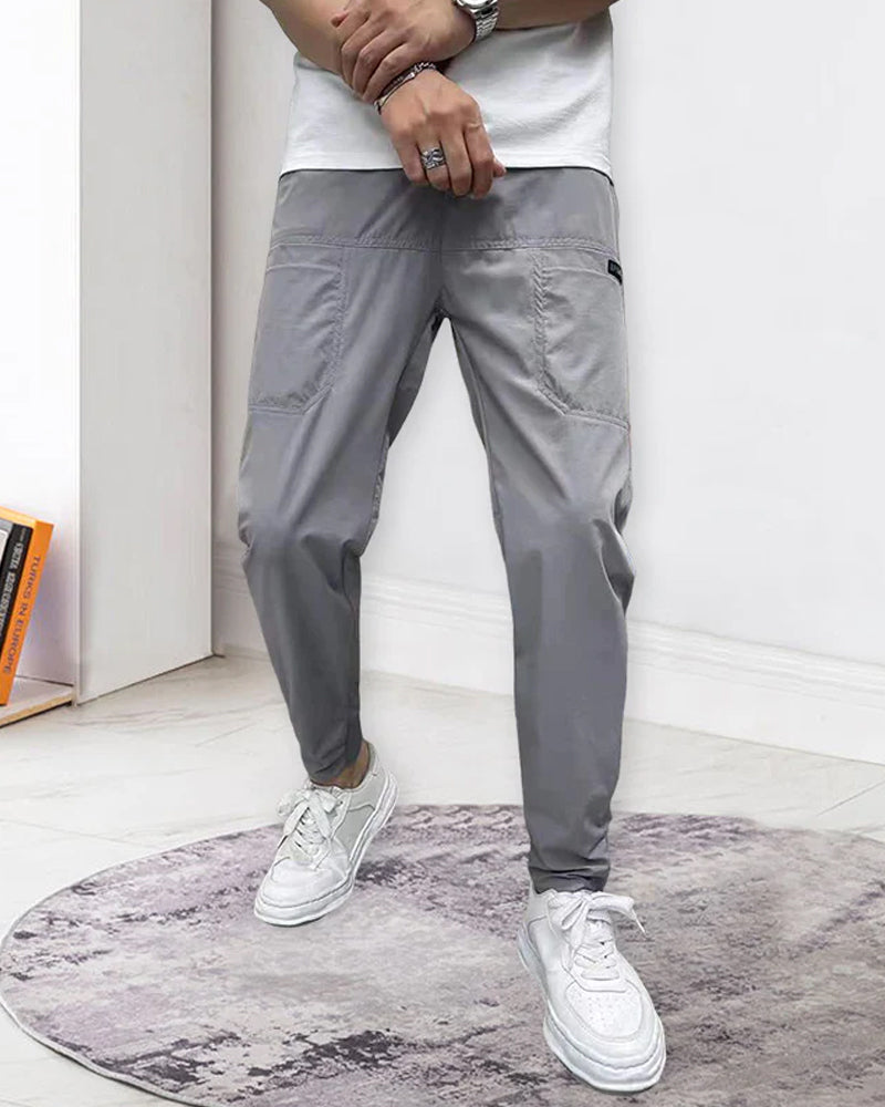 Mænds High Stretch Skinny Cargo-bukser med flere lommer
