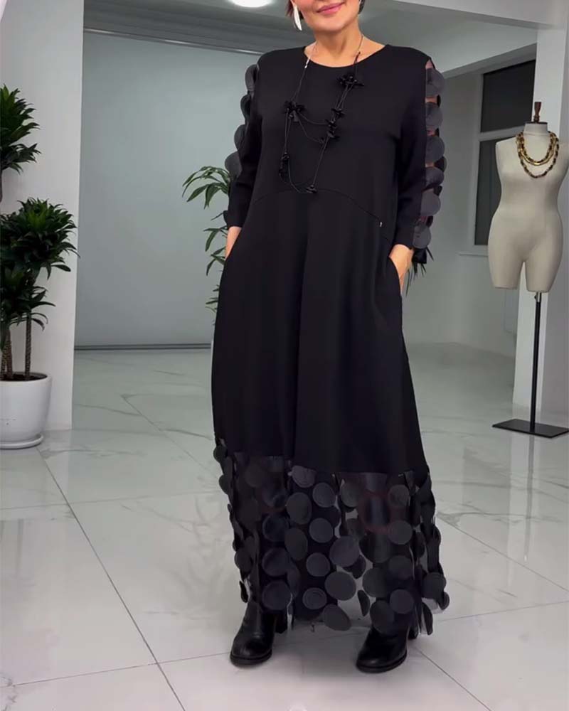 Kjole 3D Broderi Mode