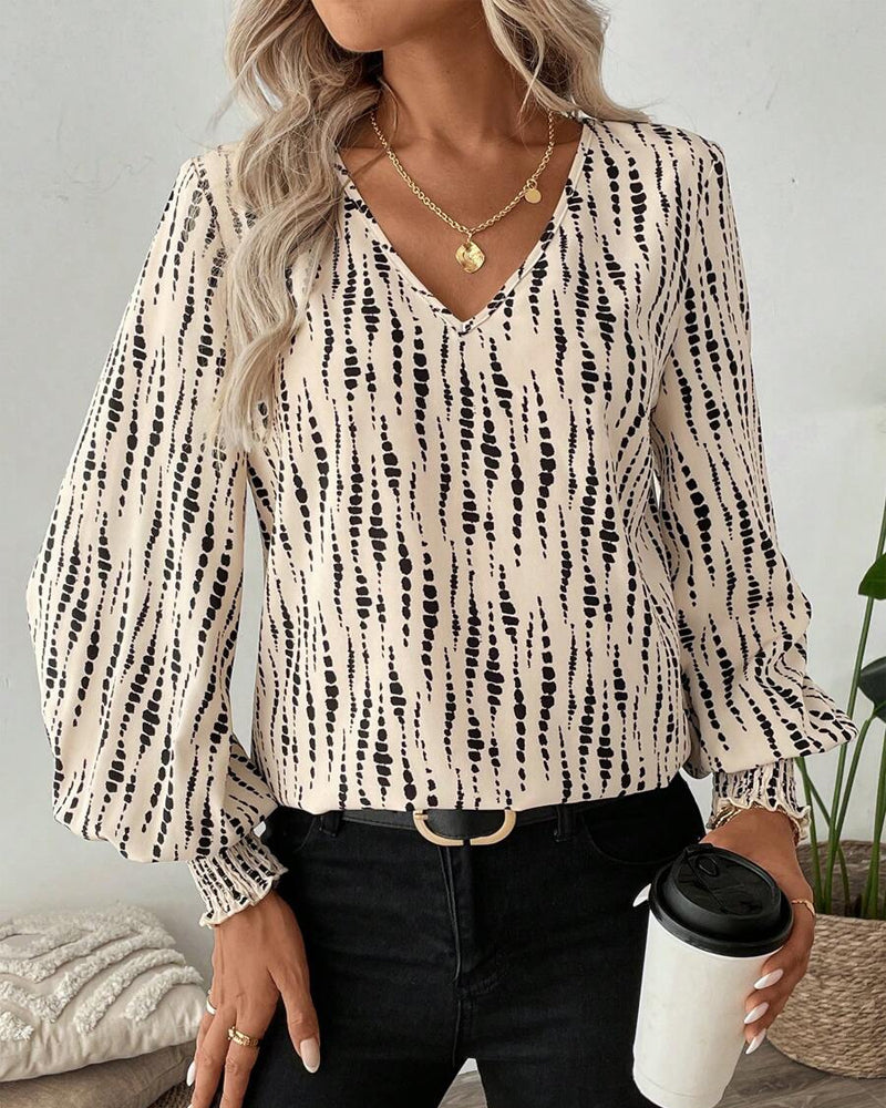 Bluse V-Hals Casual