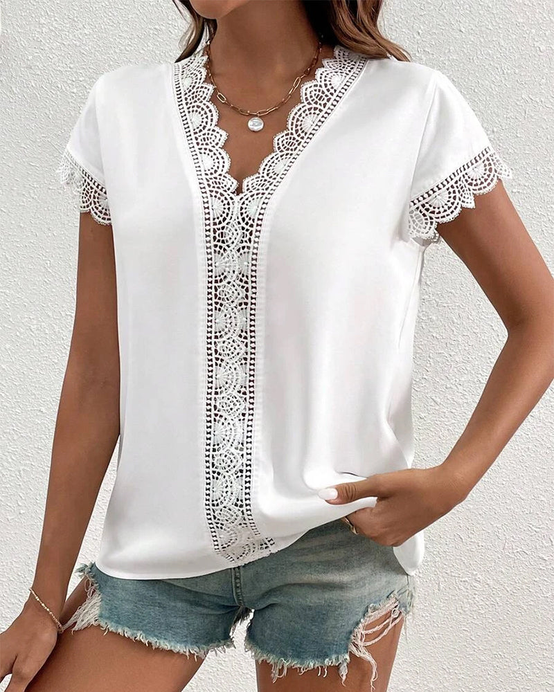 T-Shirt Blonde Hul Ensfarvet