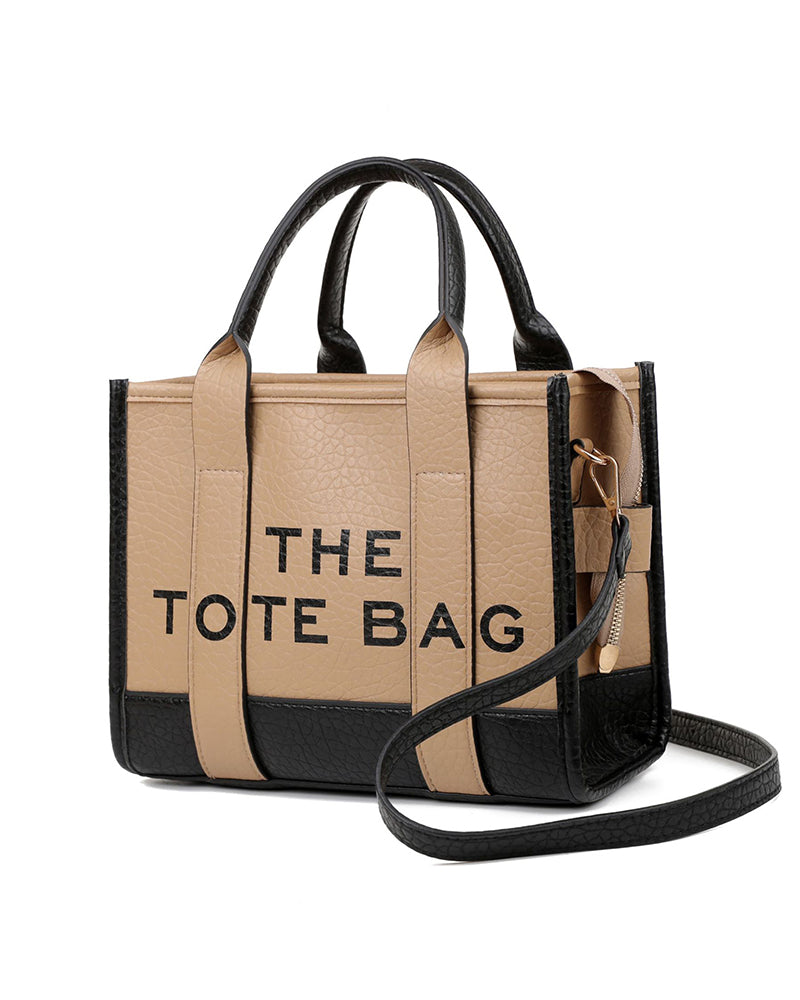 Tofarvet mode tote bag