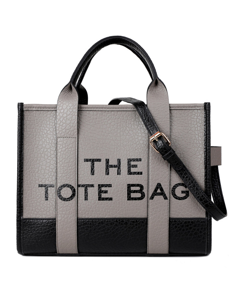 Tofarvet mode tote bag