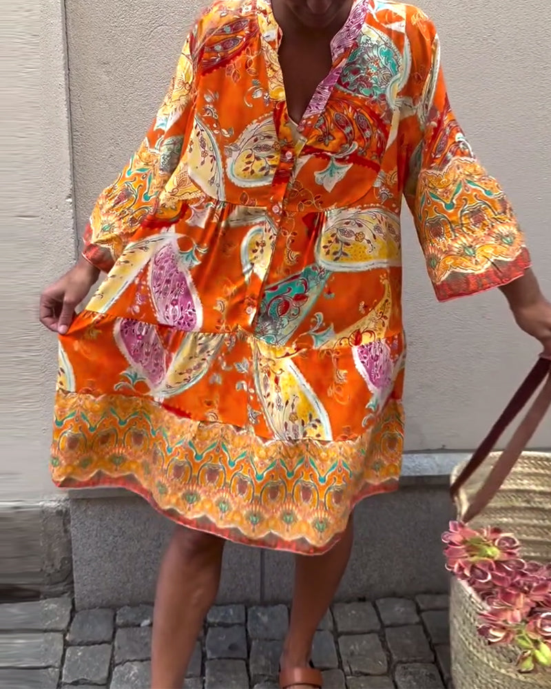 Bohemisk Kjole Med Modemønster