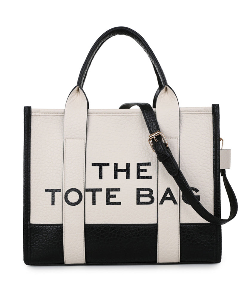 Tofarvet mode tote bag
