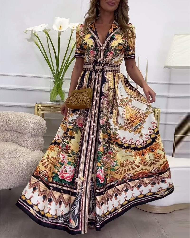 Stilfuld lang kjole i klassisk stil