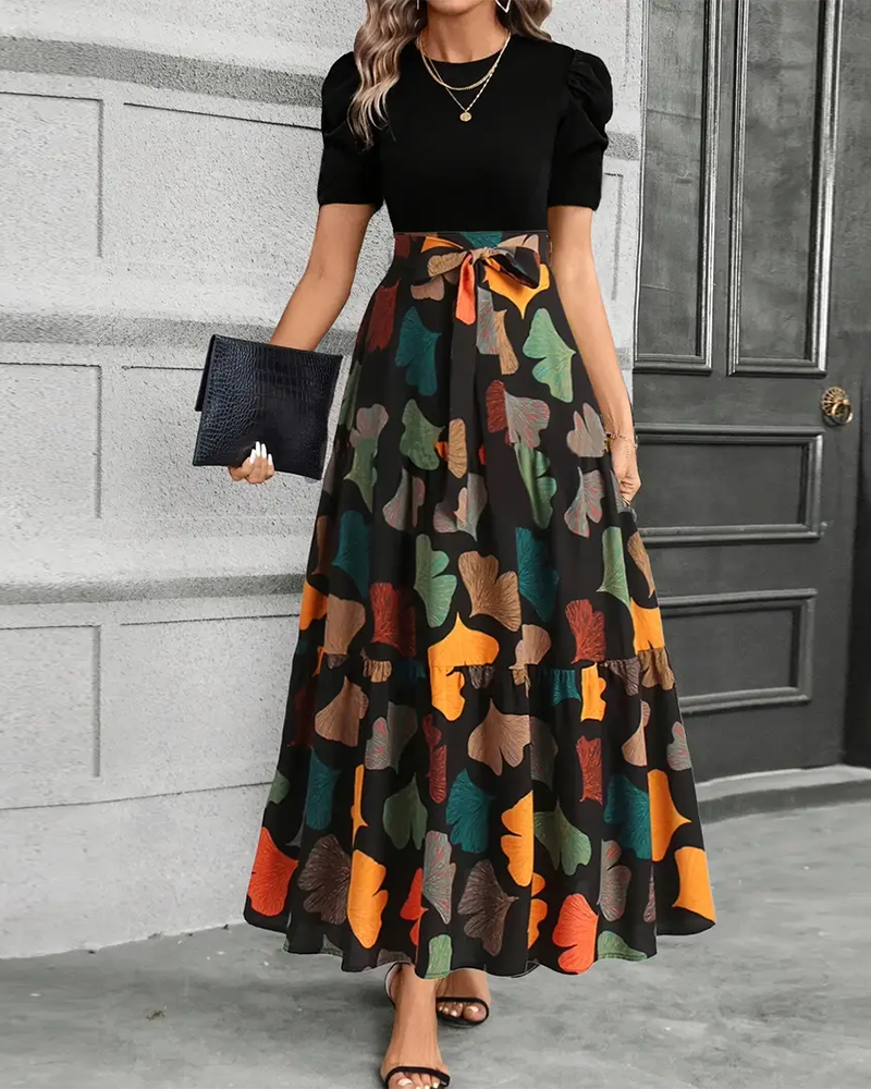 Kjole Moderigtig Og Elegant Printet