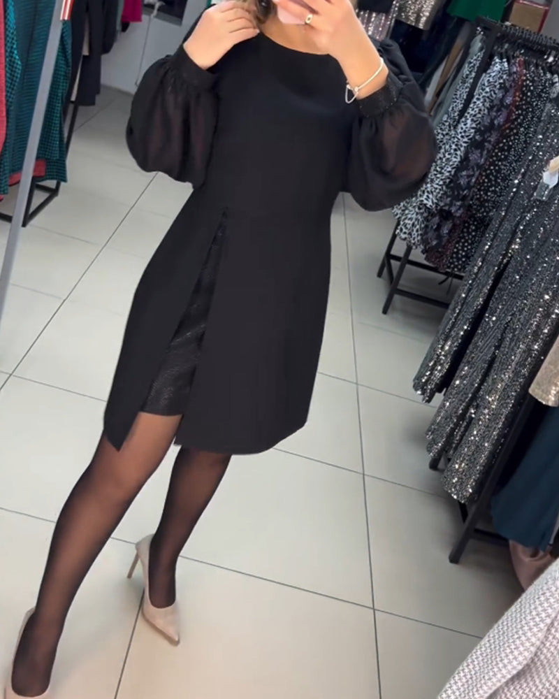 Elegant sort A-linje kjole