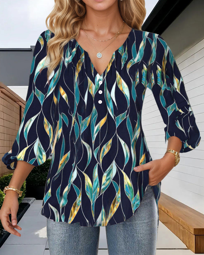 Bluse Casual V-Udskæring