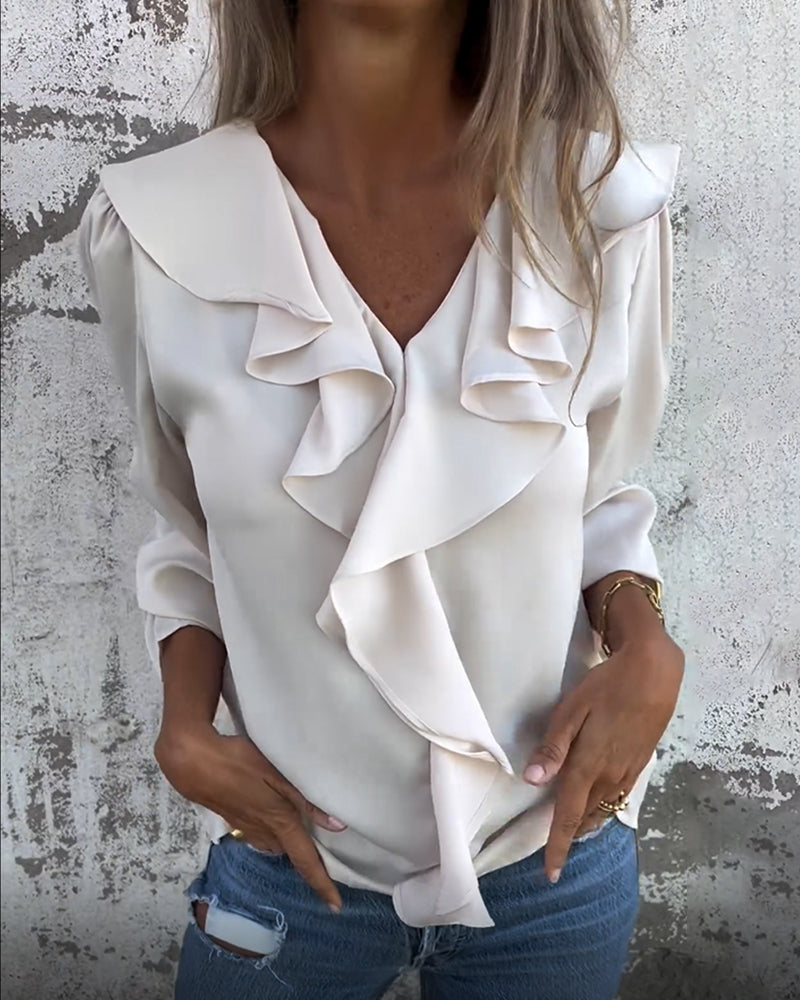 Elegante flæsede bluser til kvinder