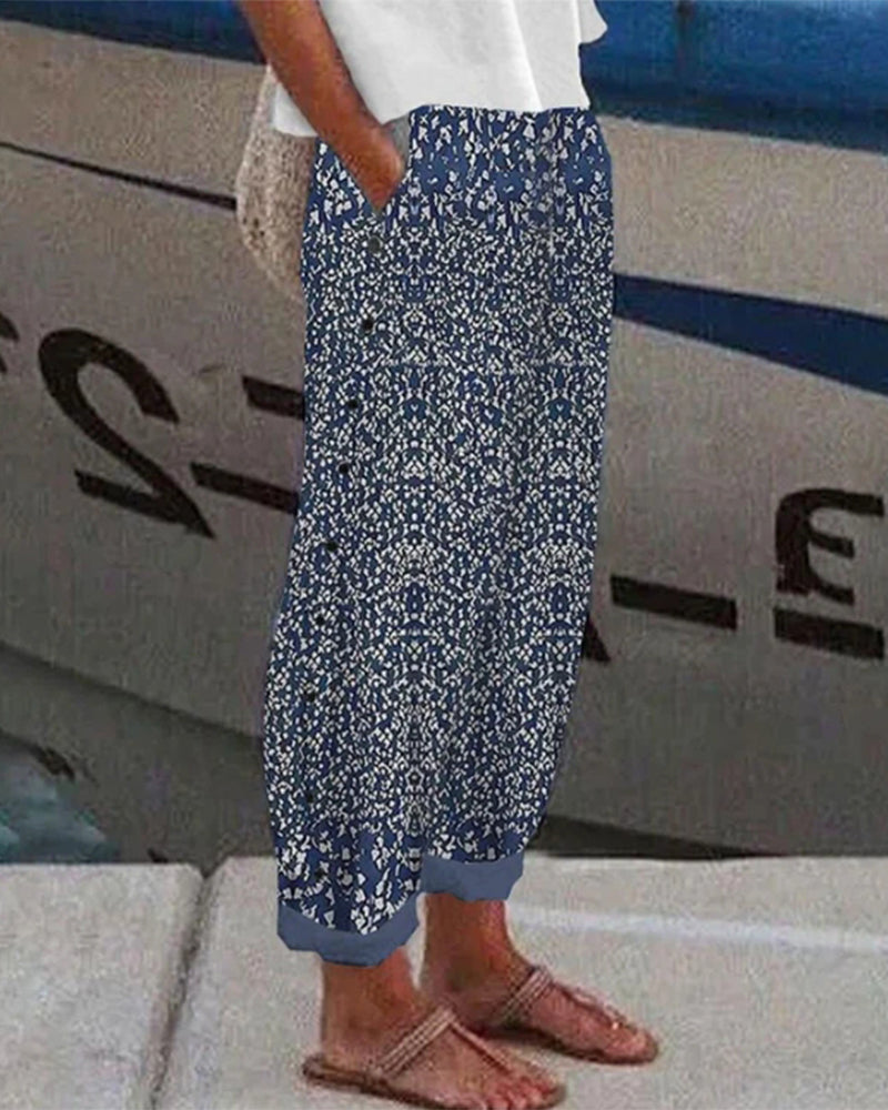 Pant med casual og etnisk stil