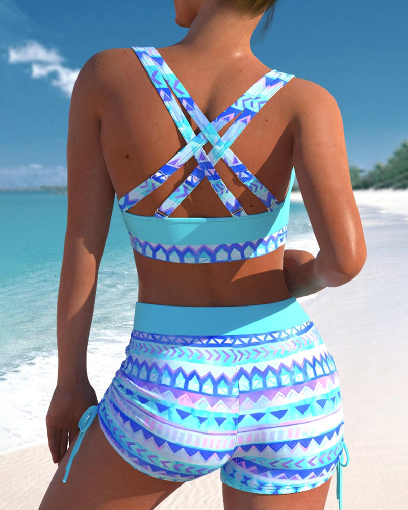Slim fit bikini i friske farver