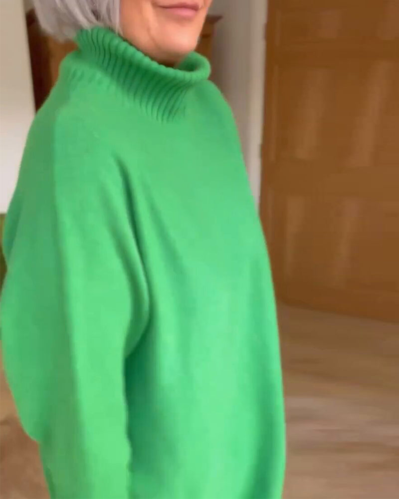 Højhalset basic sweater