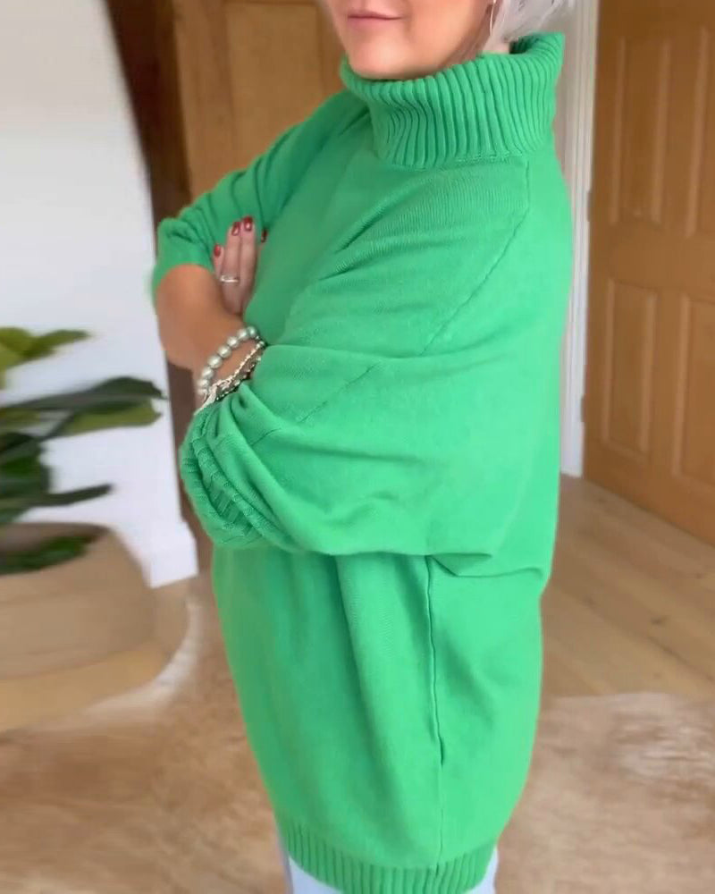 Højhalset basic sweater