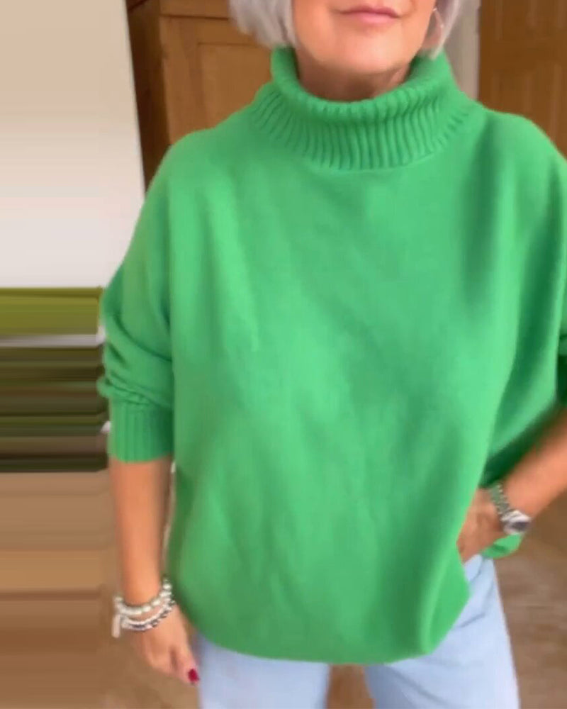 Højhalset basic sweater