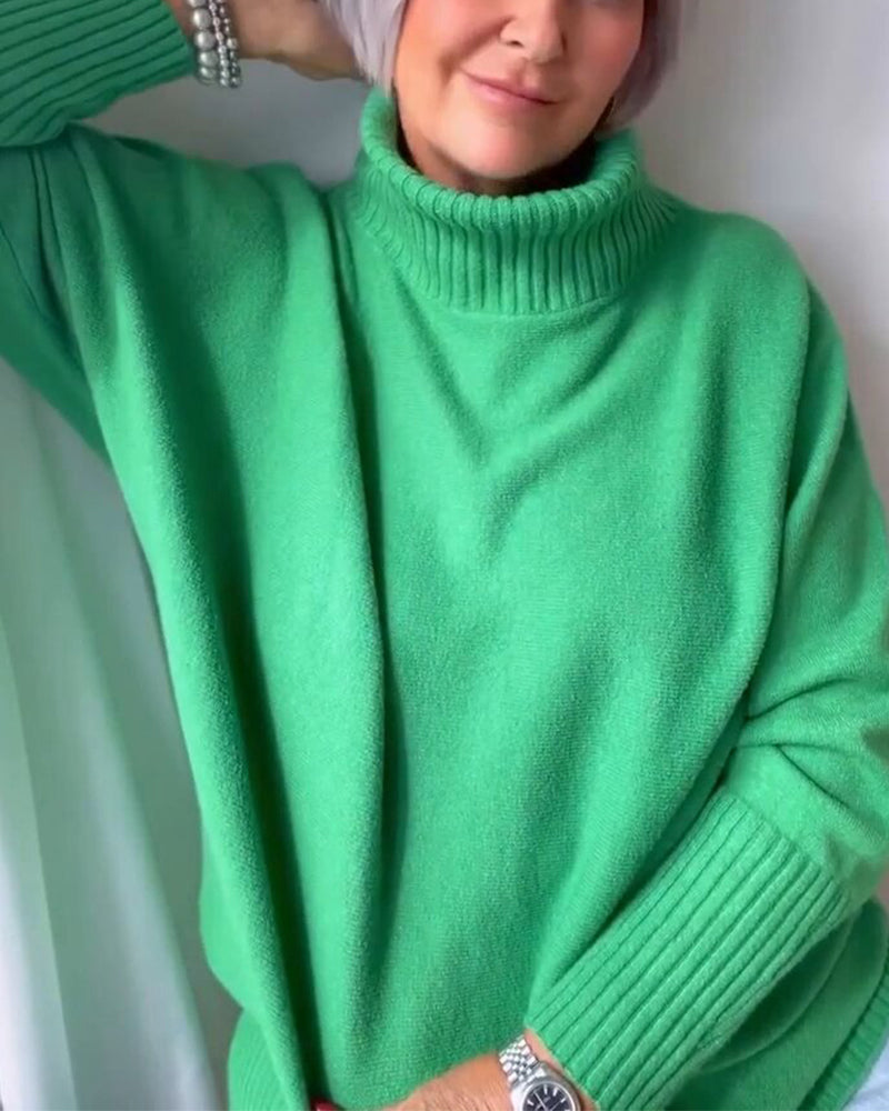 Højhalset basic sweater