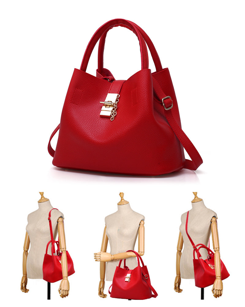 Stilfuld skuldertaske eller bucket bag