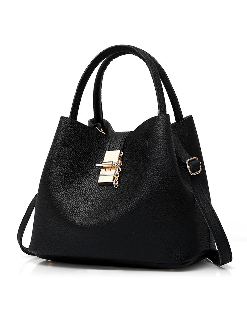Stilfuld skuldertaske eller bucket bag