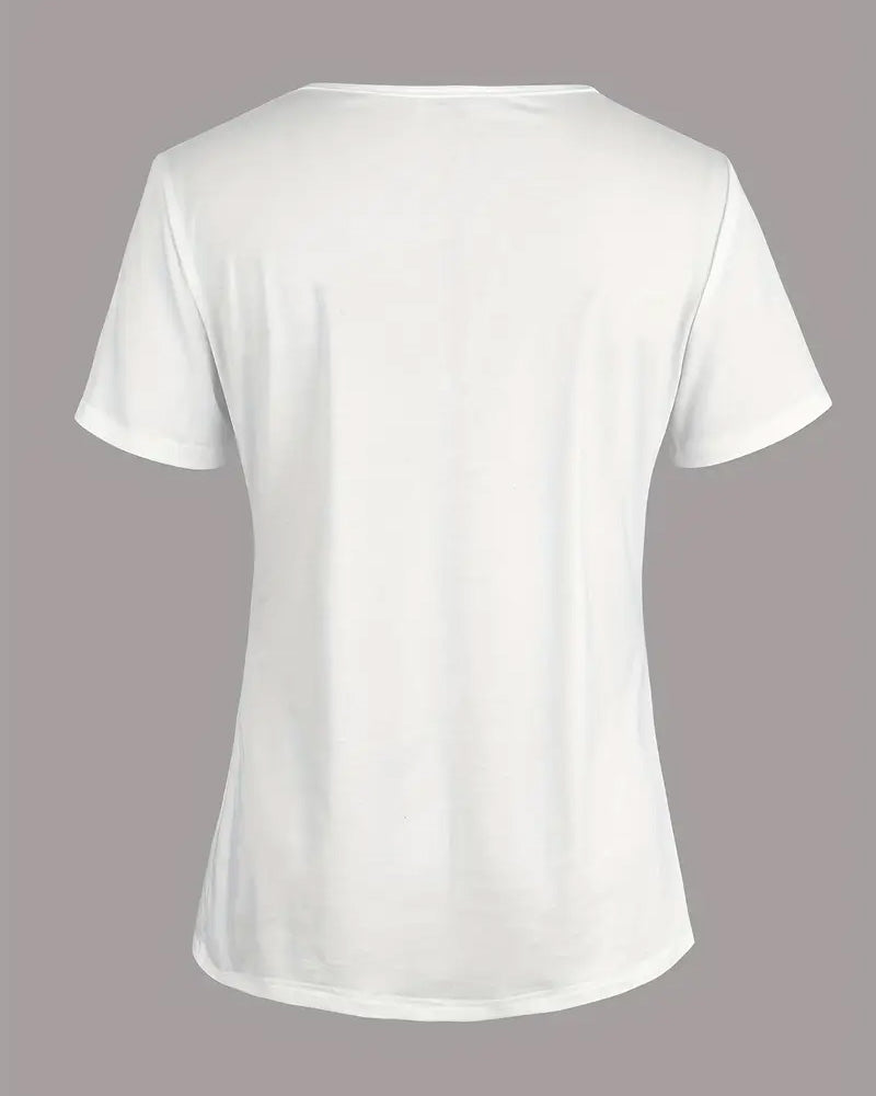 Bluse Rund Hals Blondepanel