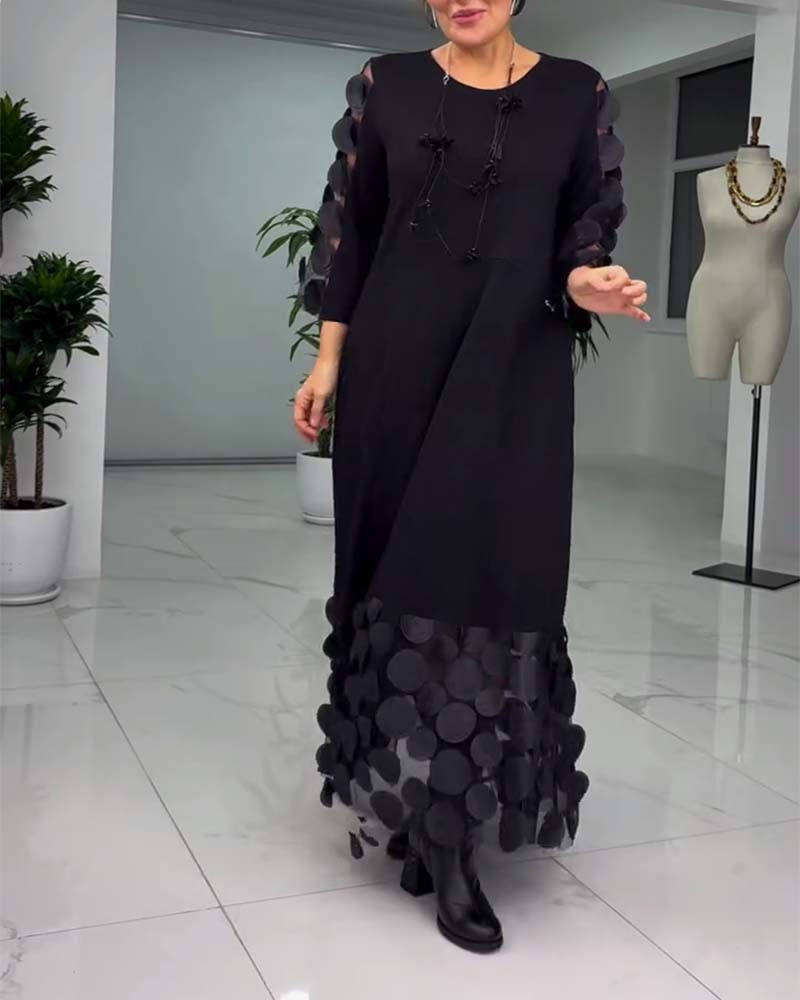 Kjole 3D Broderi Mode