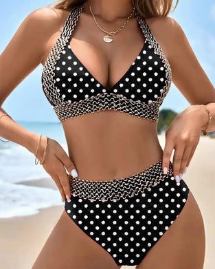 Bikini Sexet Halterneck Prikket