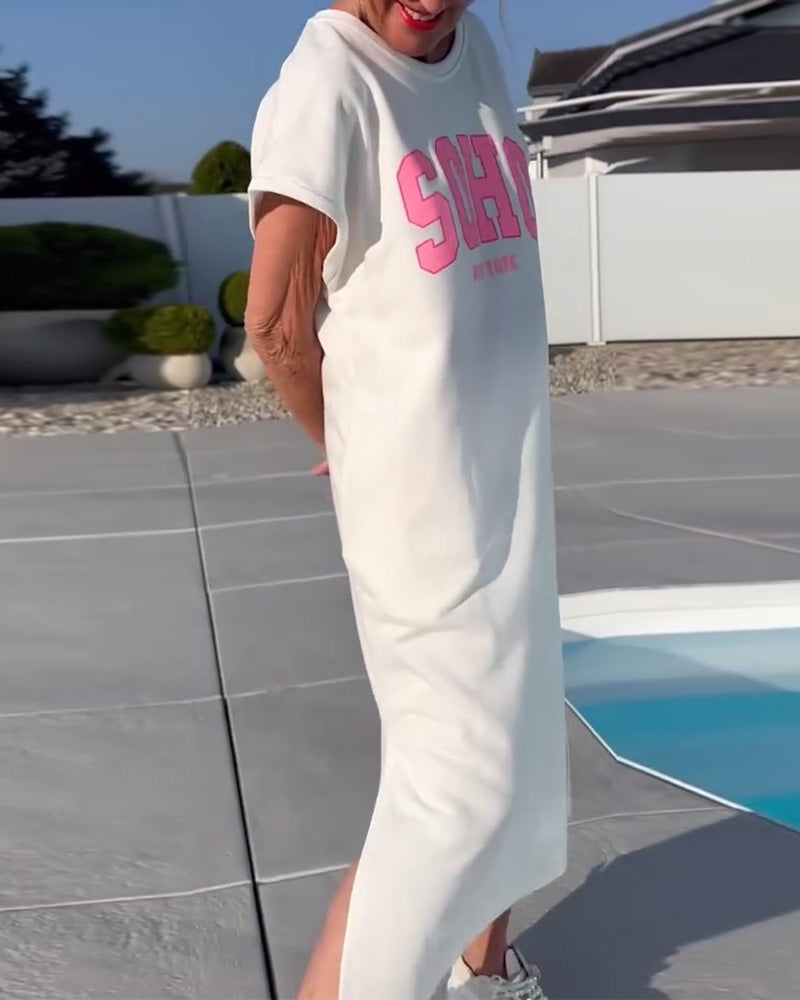 Kjole Mode Løs Slids