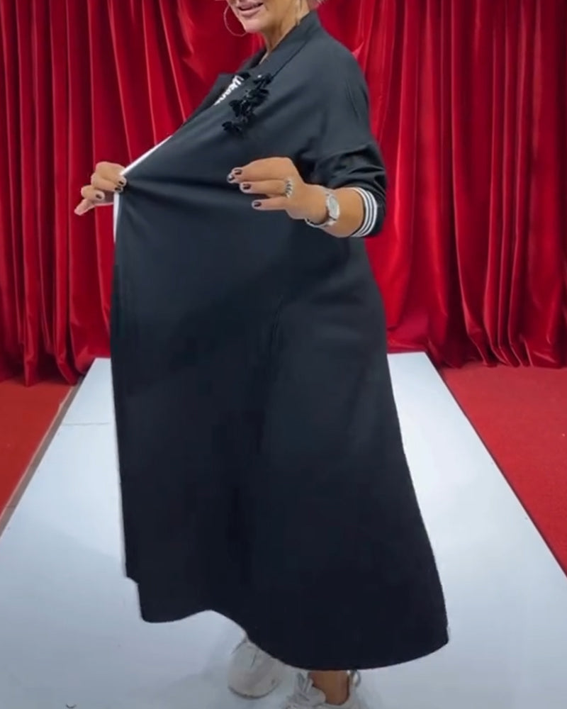 Kjole i afslappet pasform med midterstribe