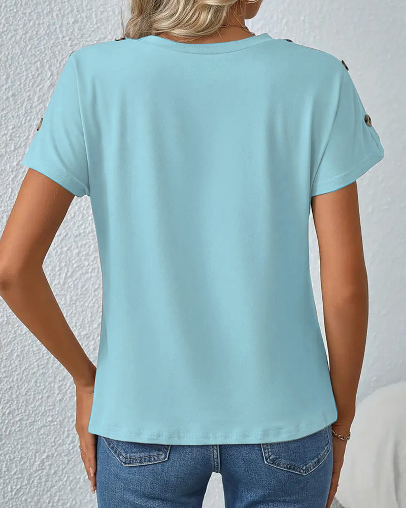 T-Shirt Kortærmet Stribet Print