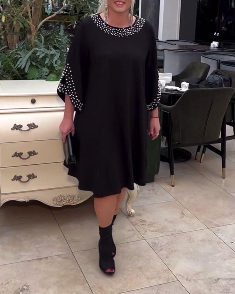 Kjole mode perler løs plus size