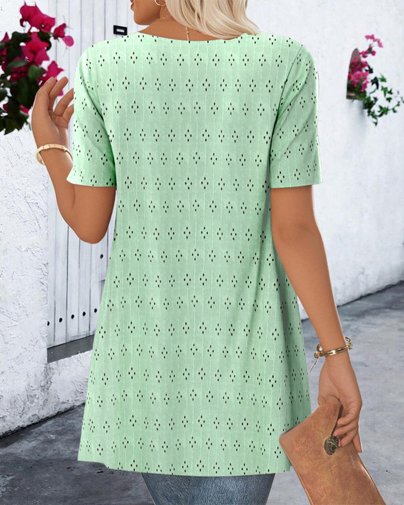 Bluse Falsk To-delt Trykt