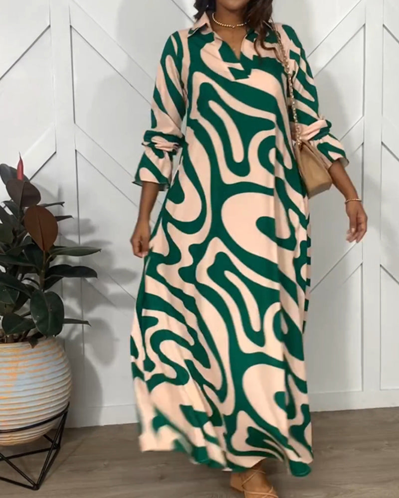 Abstraktmønstret maxikjole