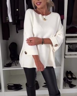 Stilfuld hvid sweater