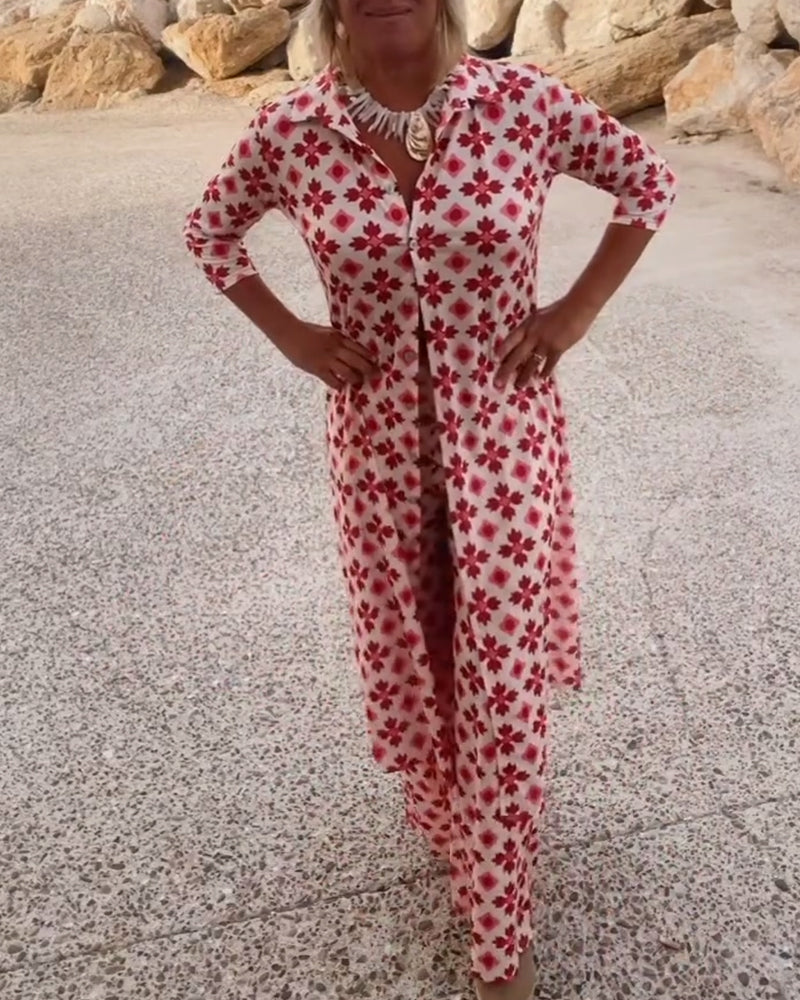 Todelt sæt med stilfuldt print